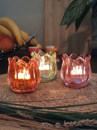 3er set glas windlichter - 3er,