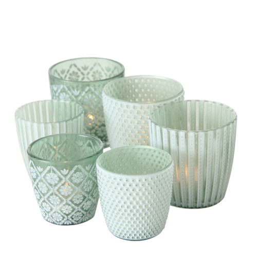 Teelichthalter 6er set - teelichthalter,