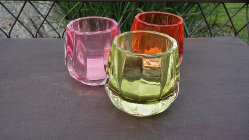 Windlicht teelicht glas rosa - teelicht,