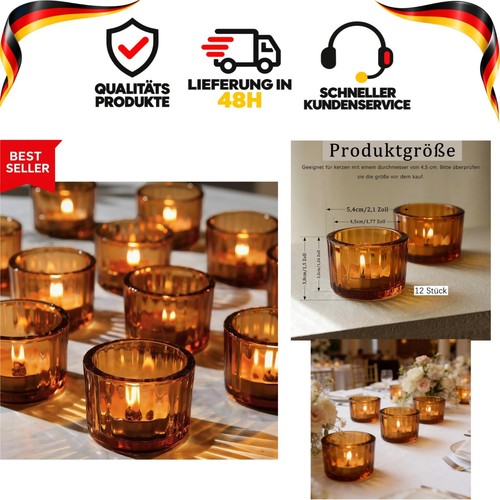 Teelichthalter glas 12er set - teelichthalter,