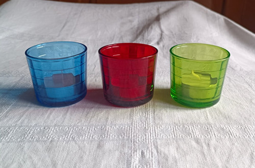 3er set glas teelichthalter - 3er, glas-teelichthalter