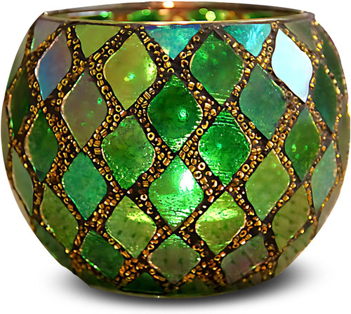 Teelichthalter mosaik glas - mosaik,