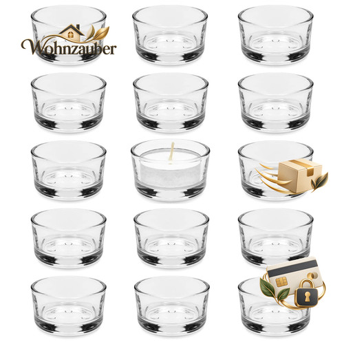Teelichtgläser set 15er pack - teelichtgläser,