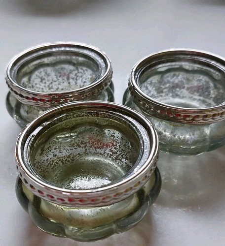 Vintage 3er set teelichthalter - set,