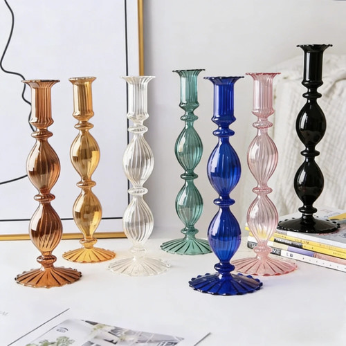 Kerzenhalter glas seegrün - glas,
