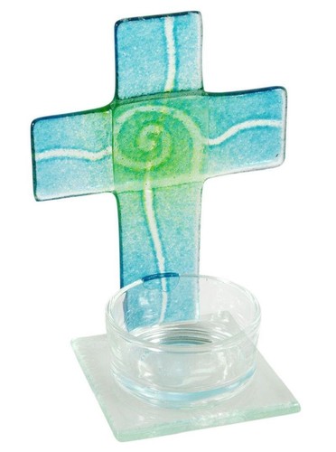 Glas teelicht kreuz stehkreuz - kreuz,,