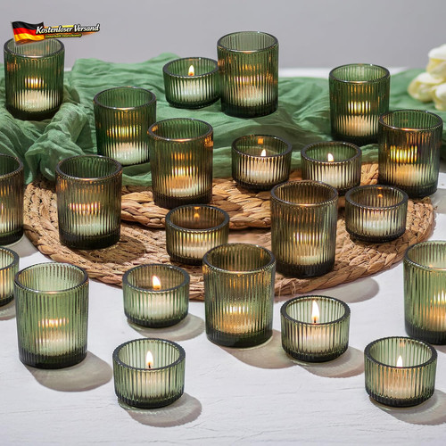 Teelichtgläser set stück - teelichtgläser, 24