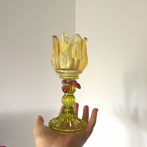 Glas teelichthalter - glas,