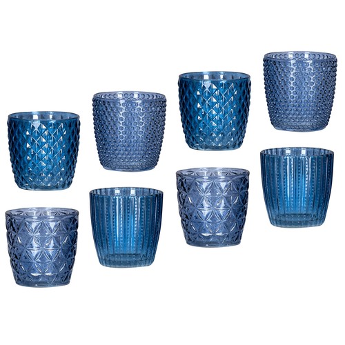 8er set windlicht - 8er, h7,5cm