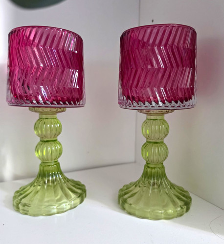 2er set glas teelichthalter - 2er,